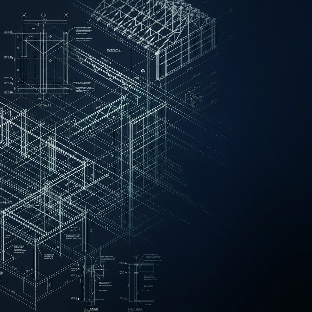 Construction structural wireframe
